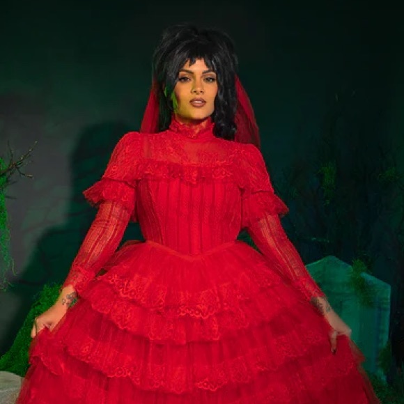 Dress, Red 3-Tiered BNWT - Picture 7 of 8